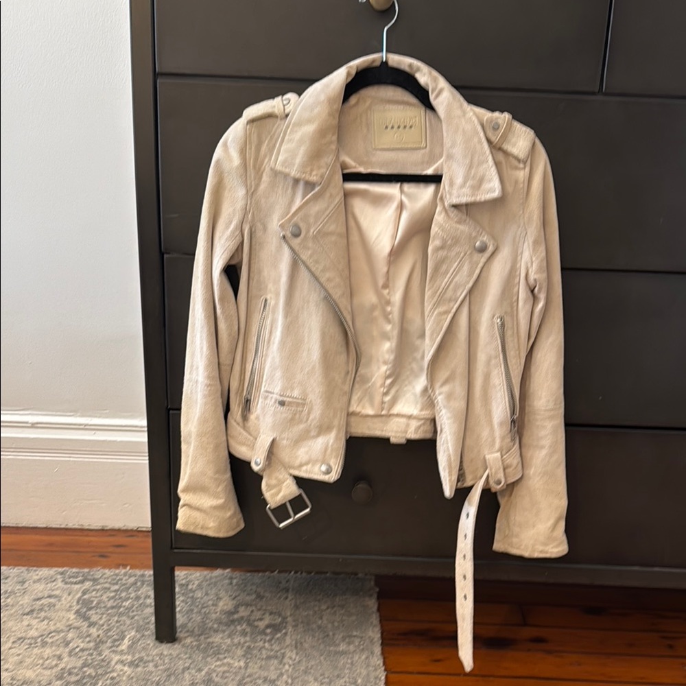 BlankNYC Beige Leather Jacket